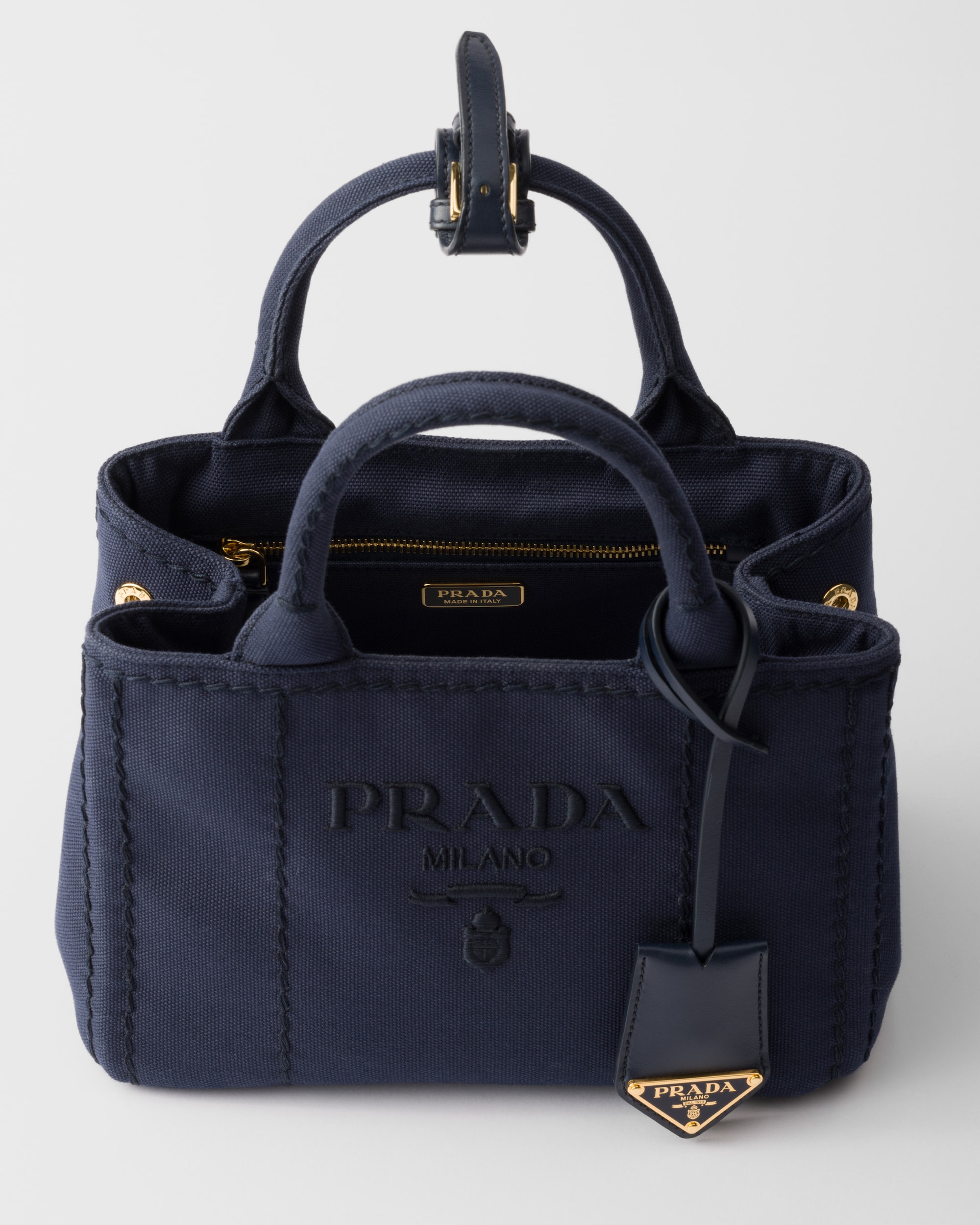 Prada Jardinière cotton canvas mini handbag - Image 4
